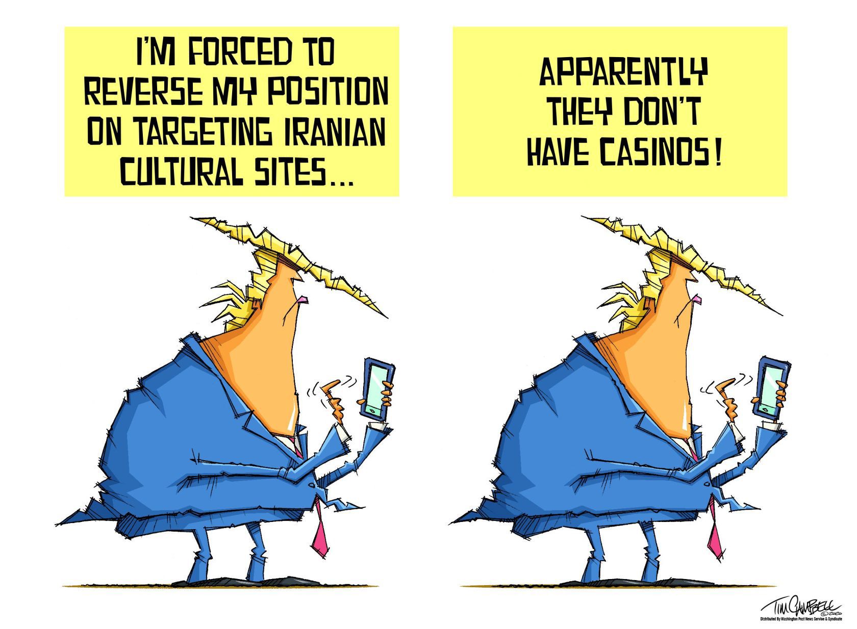 Tim Campbell cartoon